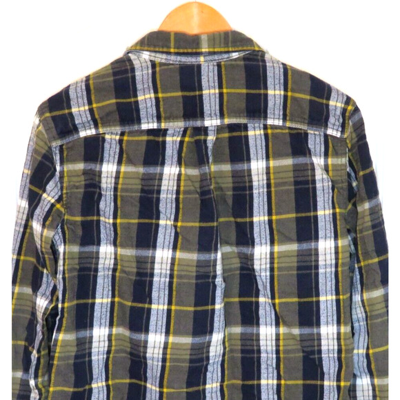 The North Face Mens Plaid Flannel Shirt Button Up Green Black Long Sleeve Size S - Picture 4 of 9